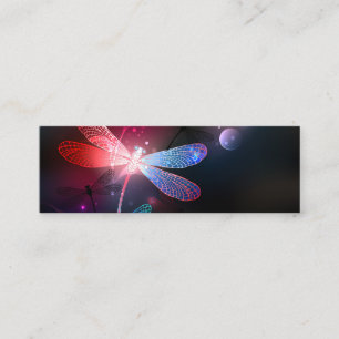 Carte De Fidélité libellule rouge brillante