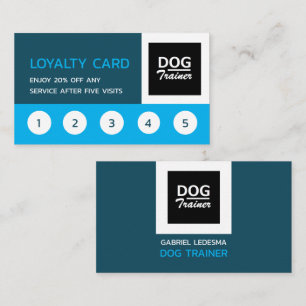 Carte De Fidélité Logo de l'entreprise, Entraîneur de chiens