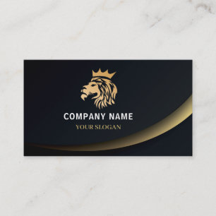 Carte De Fidélité Logo Professionnel Élégant Lion