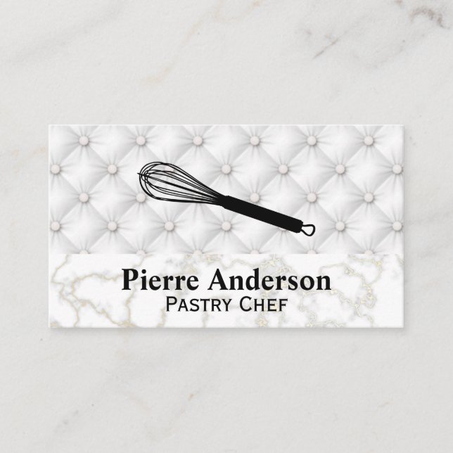 Carte De Fidélité Logo Whisk | Baker | Chef pâtissier (Devant)