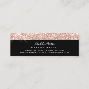 Carte De Fidélité Longeron de noir de rose de beauté de maquillage