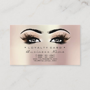 Carte De Fidélité L'or rose de mèche de salon de beauté de la cart