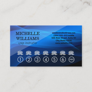 Carte De Fidélité Lotus Fleurs Icon Yoga Punch Card