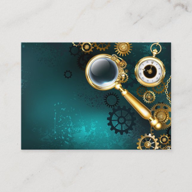 Carte De Fidélité Loupe en style Steampunk (Devant)