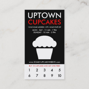 Carte De Fidélité loyauté aux cupcakes dans les quartiers populaire