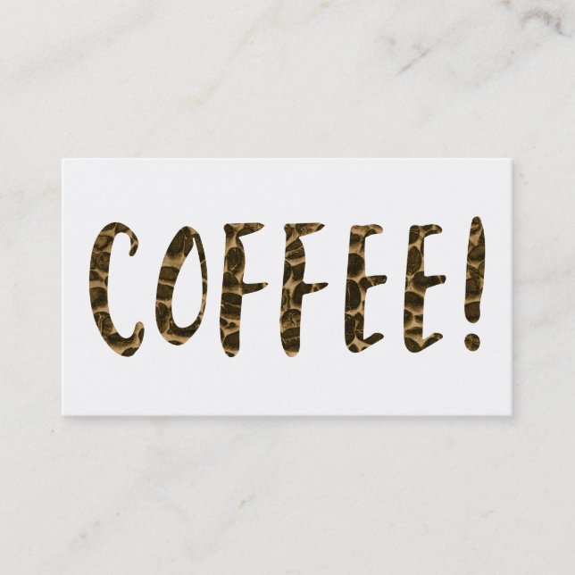 Carte De Fidélité loyauté aux grains de café (Devant)