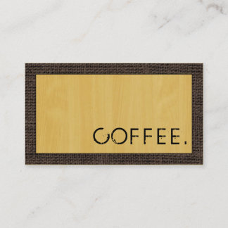 Carte De Fidélité Loyauté Café Punch Bois Look Moderne Burlap #5