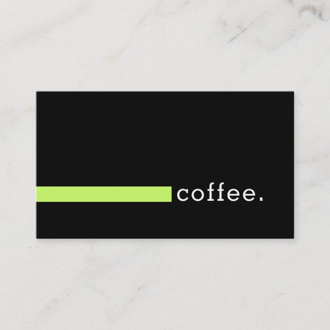 Carte De Fidélité Loyauté Café Punch Moderne Lune Vert (Devant)
