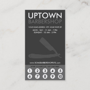 Carte De Fidélité loyauté huptown barber razor