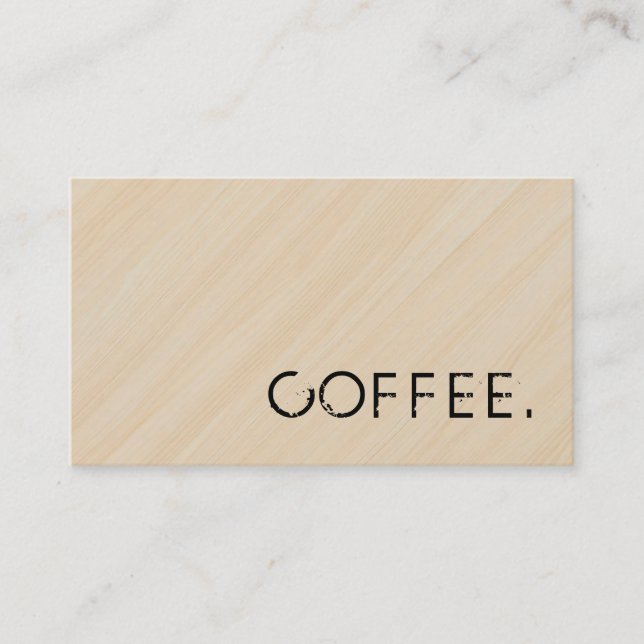 Carte De Fidélité Loyauté Punch café bois Look #2 (Devant)