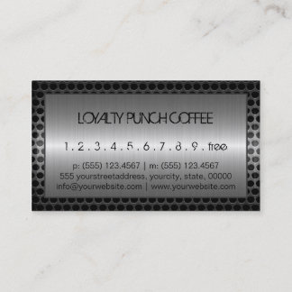 Carte De Fidélité Loyauté Punch café Métal moderne