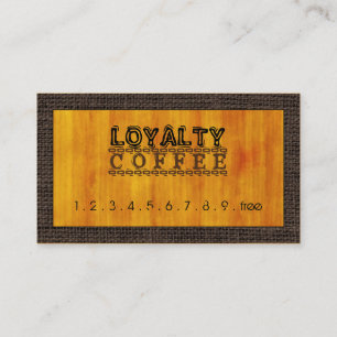 Carte De Fidélité Loyauté Punch café moderne grain de bois #3