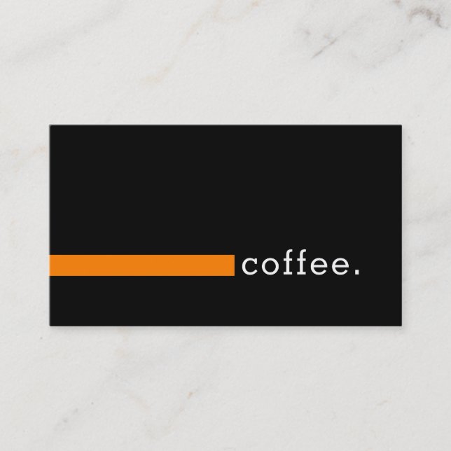 Carte De Fidélité Loyauté Punch café moderne orange (Devant)