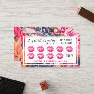 Carte De Fidélité Loyauté Punch Loyauté Distributeur Kiss Plain Back