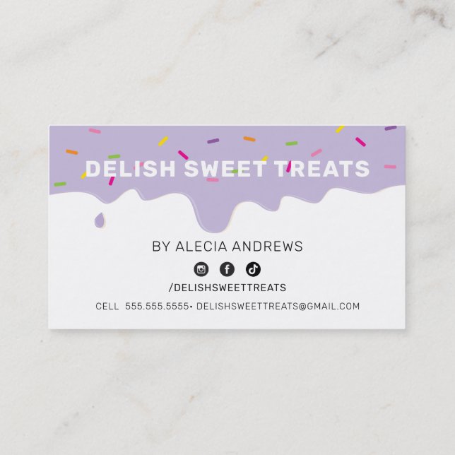 Carte De Fidélité LOYAUTÉ RÉCOMPENSE la goutte de dégivrage saupoudr (Dos)