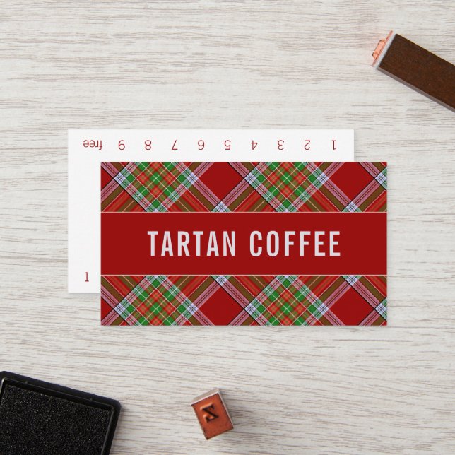 Carte de fidélité MacBain Tartan Punchcard (Devant/Arrière en situation)