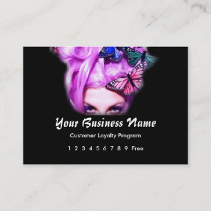 Carte de fidélité : : Madame pourpre de papillon