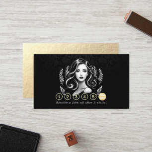 Carte De Fidélité Maquillage Artiste Cheveux Styliste Beauté Salon L