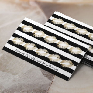 Carte De Fidélité Maquillage Artiste Moderne Lips Or Loyauté Punch