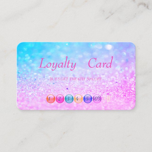 Carte de fidélité Maquillage Bokeh Chic Moderne (Devant)