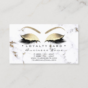 Carte De Fidélité Maquillage de marbre de mèches de salon de poinç