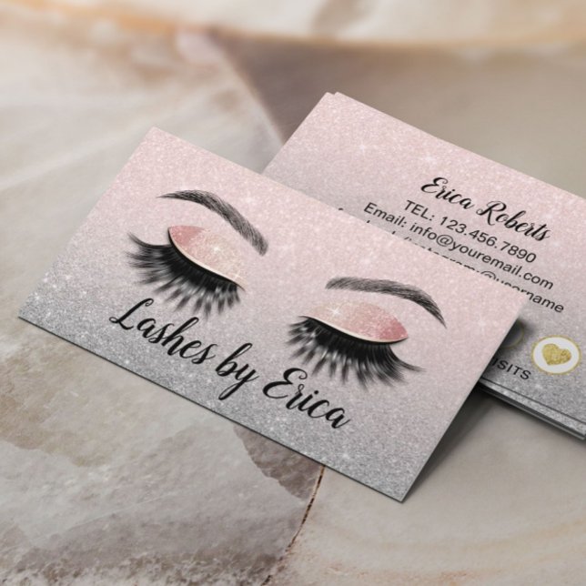 Carte De Fidélité Maquillage Eyelash Artiste Blush Parties scintilla (Créateur téléchargé)