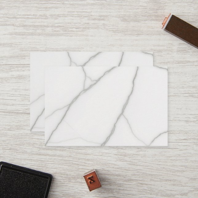 Carte De Fidélité Marbre Blanc (Devant/Arrière en situation)