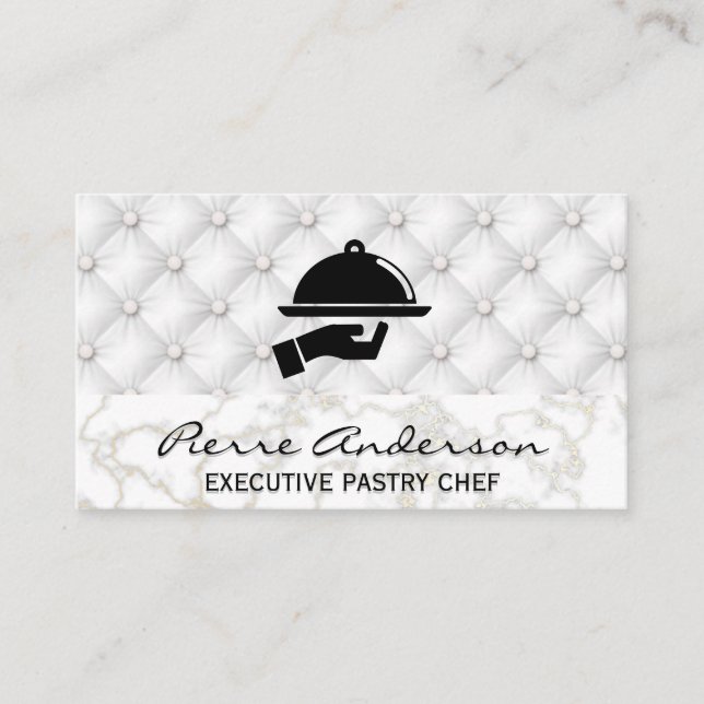 Carte De Fidélité Marbre doré | Arrière - plan d'élévateur en cuir (Devant)