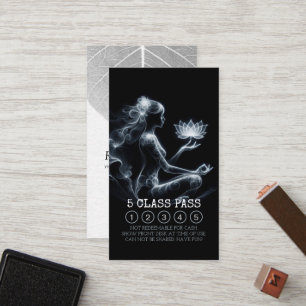 Carte De Fidélité Méditation de l'instructeur de yoga Lotus Pose 5 C