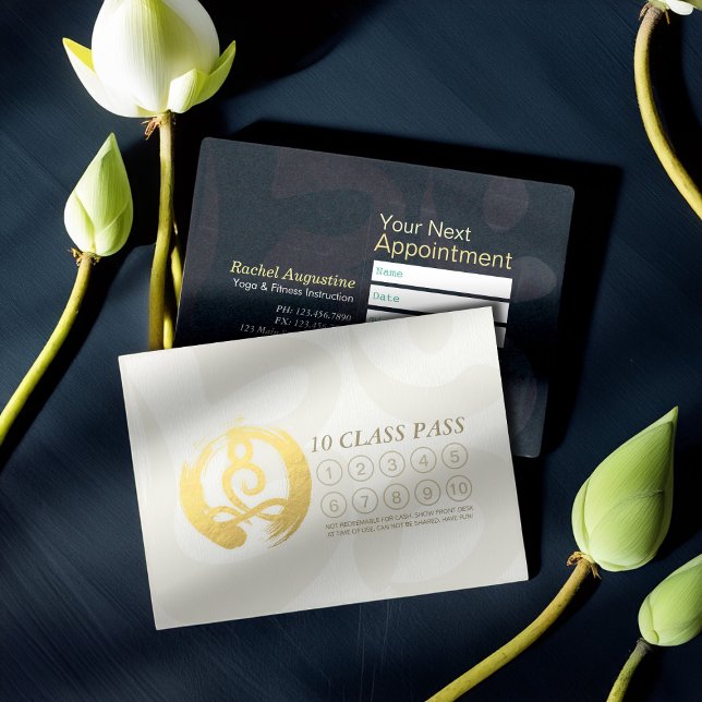 Carte De Fidélité Méditation Yoga Instructeur 10 Classe Pass Fidélit (Créateur téléchargé)