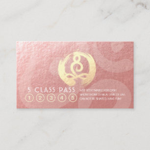 Carte De Fidélité Méditation Yoga Instructeur 5 Classe Pass OM Fidél