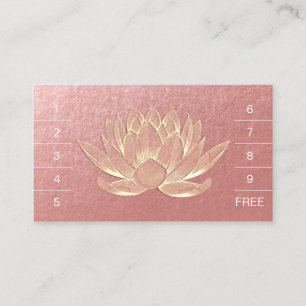 Carte De Fidélité Méditation YOGA Instructeur Loyalty Punch Lotus