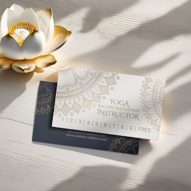 Carte De Fidélité Méditation YOGA Instructeur Loyalty Punch Mandala (Créateur téléchargé)