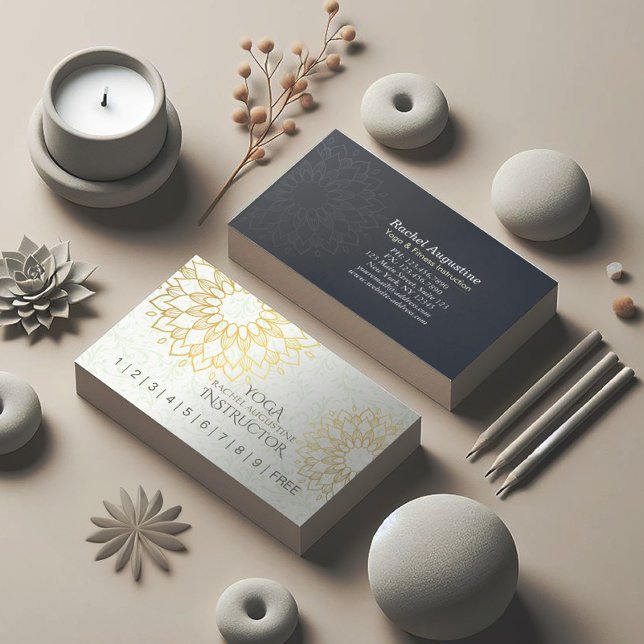 Carte De Fidélité Méditation YOGA Instructeur Loyalty Punch Mandala (Créateur téléchargé)