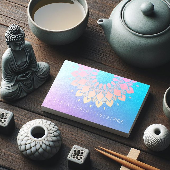 Carte De Fidélité Méditation Yoga Instructeur Mandala Loyalty Punch (Créateur téléchargé)