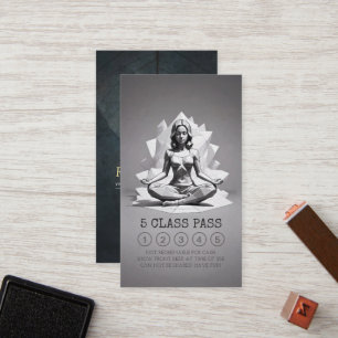 Carte De Fidélité Méditation Yoga Instructeur Reiki Master Class Pas