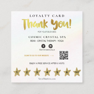 Carte De Fidélité *~* Merci Rainbow QR Punch