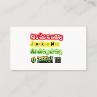 Carte De Fidélité Mi Juste un Jamaïcain ordinaire dat ah essayez de