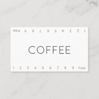 Carte De Fidélité Mince Double Nombre Loyauté Café Punch Card
