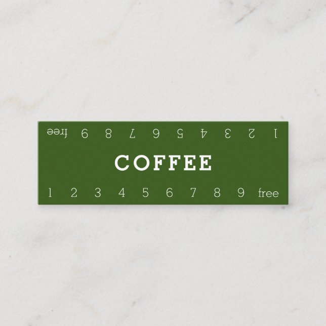 Carte De Fidélité Mini Simple Double Numéro De Café Punch Card (Devant)