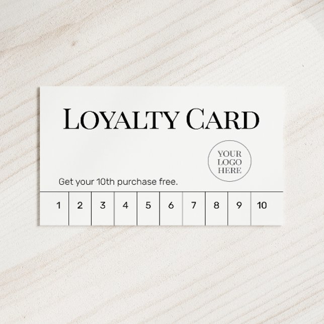 Carte De Fidélité Minimal Classic Business Flat Loyalty Card (Créateur téléchargé)