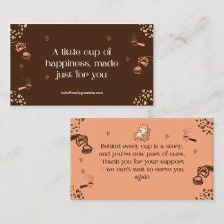 Carte De Fidélité Minimalist Coffee Thank You Card Design