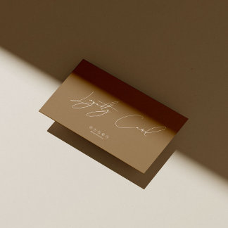 Carte de fidélité minimaliste Elegant Beige Beauty