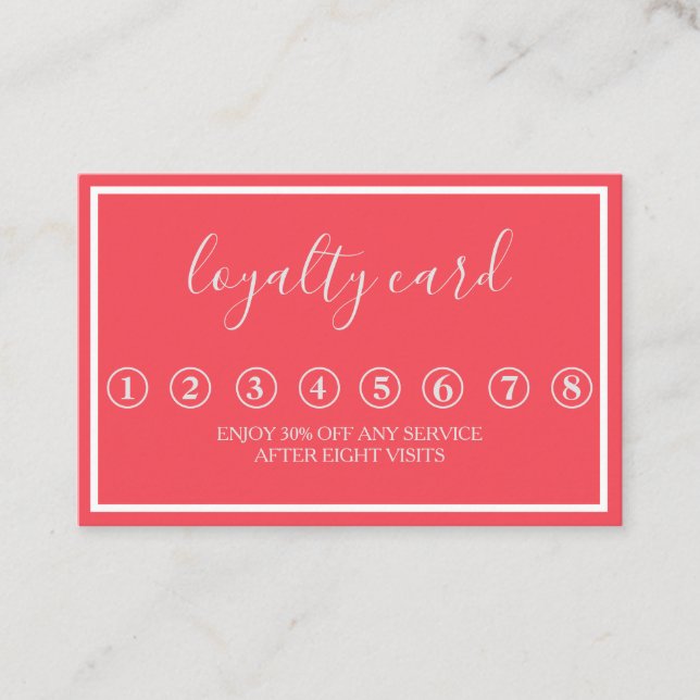 Carte de fidélité minimaliste moderne noir et blan (Devant)