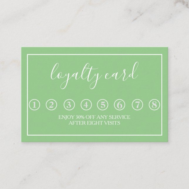 Carte de fidélité minimaliste moderne noir et blan (Devant)