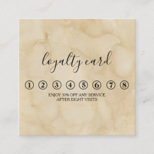 Carte de fidélité minimaliste moderne noir et blan