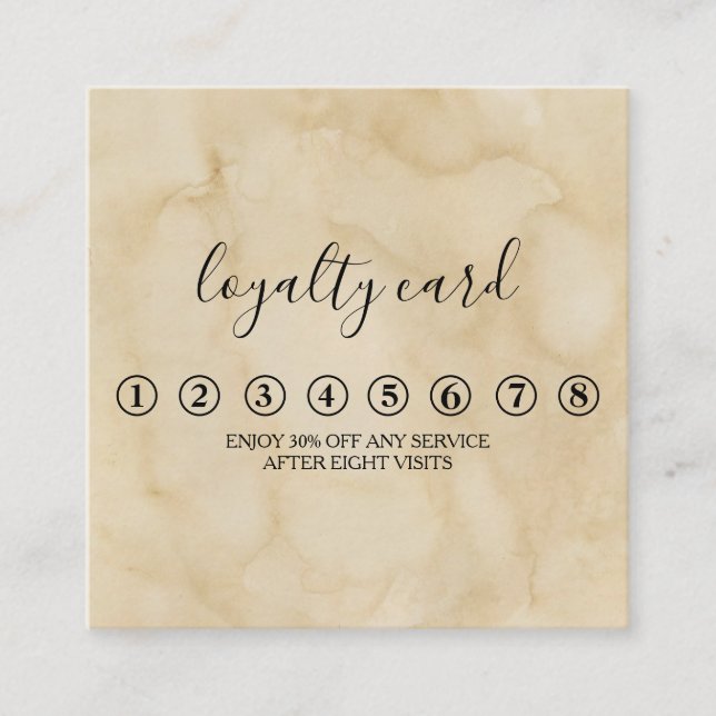 Carte de fidélité minimaliste moderne noir et blan (Devant)