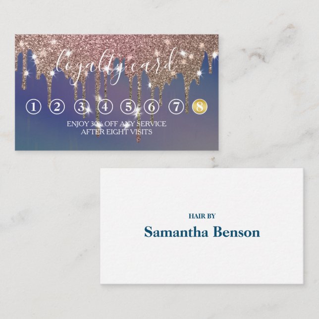 Carte de fidélité minimaliste moderne Parties scin (Devant / Derrière)