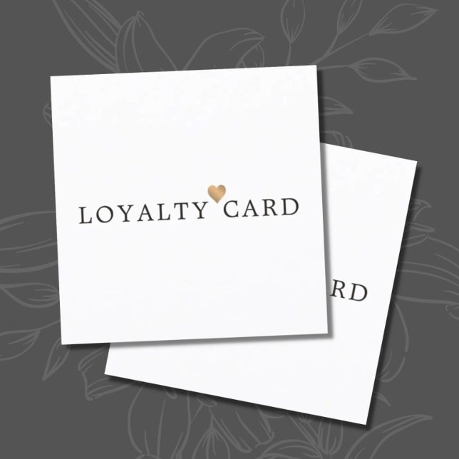 Carte De Fidélité Moderne Elégant Faux Gold Heart Beauté Loyauté (Créateur téléchargé)
