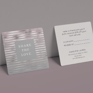 Carte de fidélité moderne Rose Gold